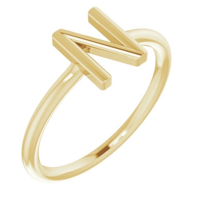 14K Yellow Initial N Ring Ref. 15158546