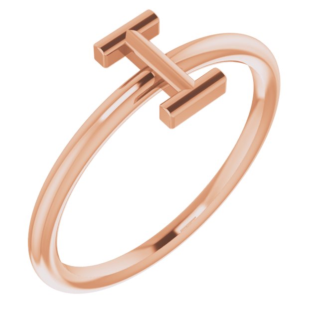 14K Rose Initial I Ring Ref. 15158522