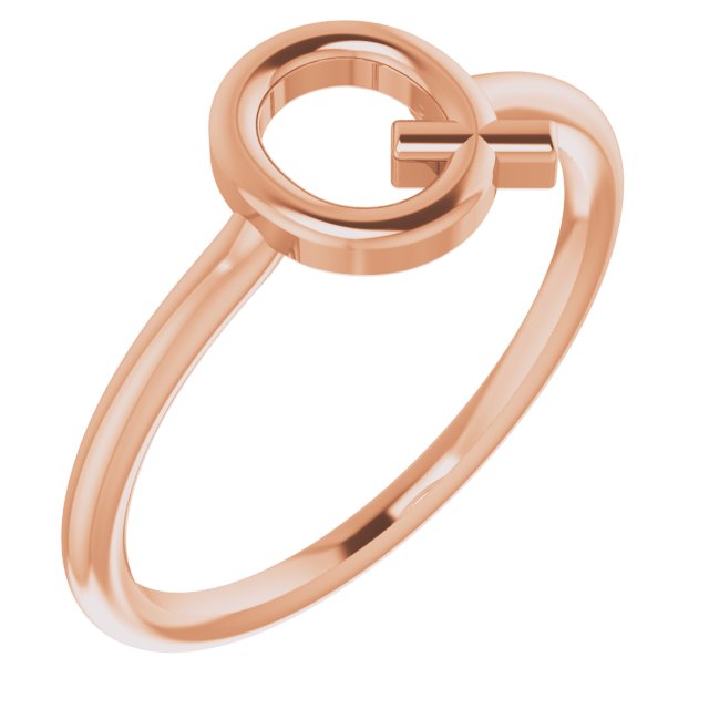 14K Rose Initial Q Ring Ref. 15158562