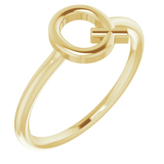 14K Yellow Initial Q Ring Ref. 15158561