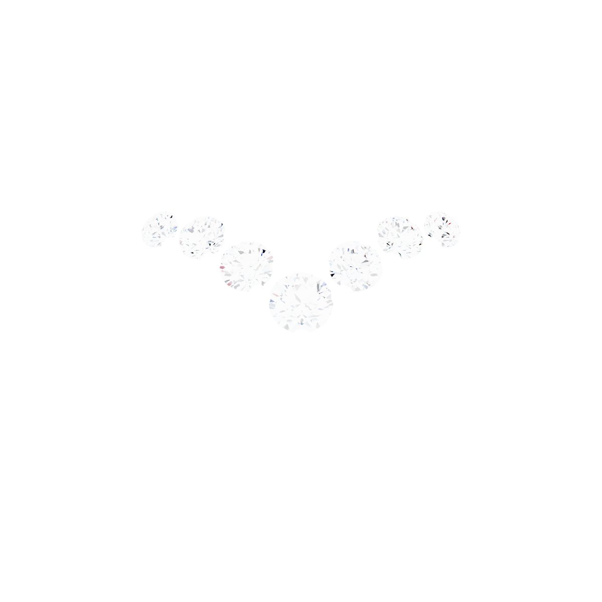 14K White 1/6 CTW Diamond Graduated