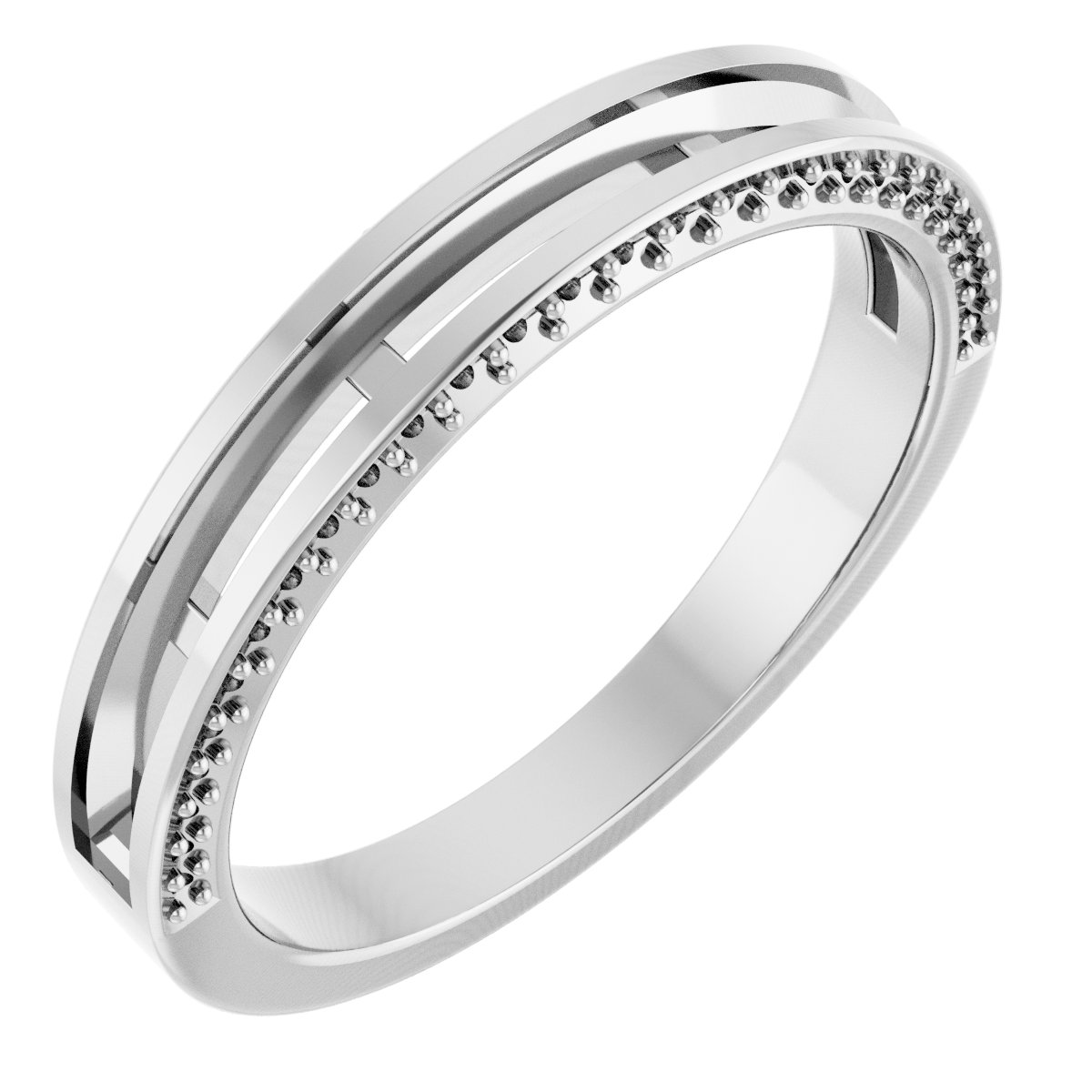 14K White 3/4 CTW Diamond Anniversary Band