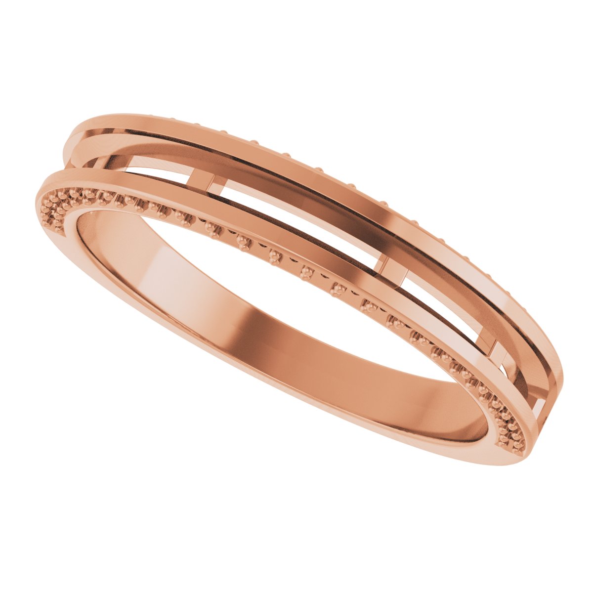 14K Rose 3/4 CTW Diamond Anniversary Band