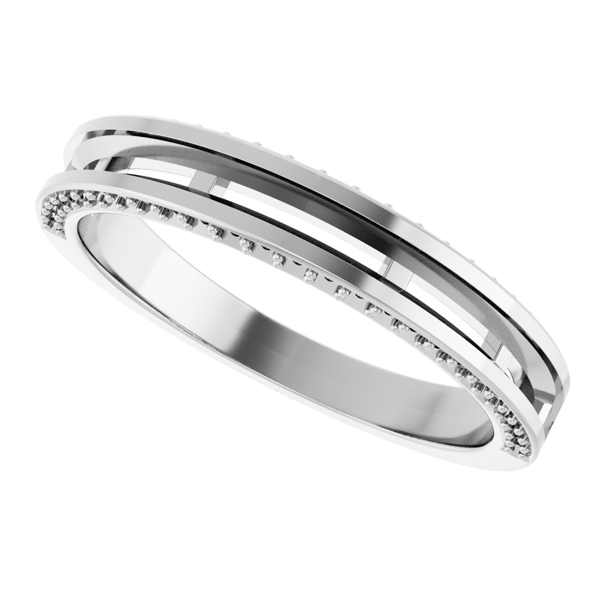 14K White 3/4 CTW Diamond Anniversary Band