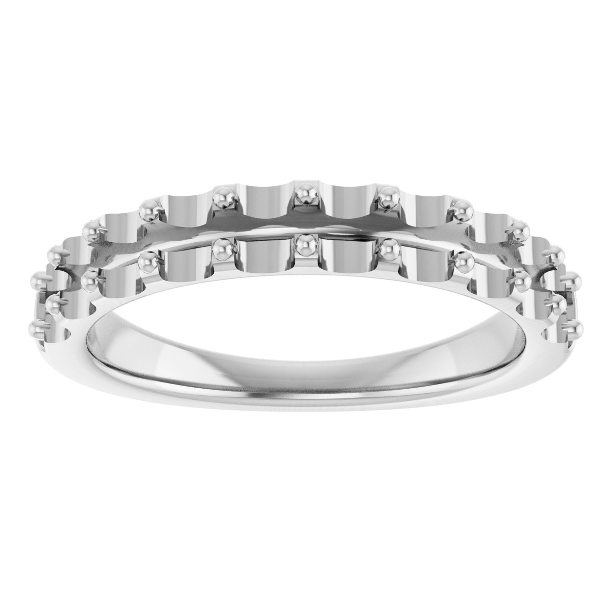 14K White 1 CTW Diamond Anniversary Band 