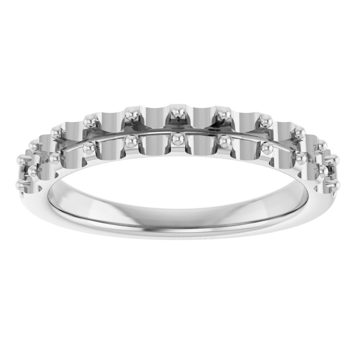 14K White 3/4 CTW Diamond Anniversary Band 