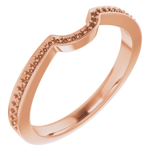 14K Rose 1/8 CTW Diamond Matching Band