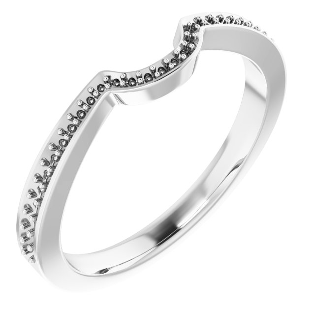 14K White 1/8 CTW Diamond Matching Band