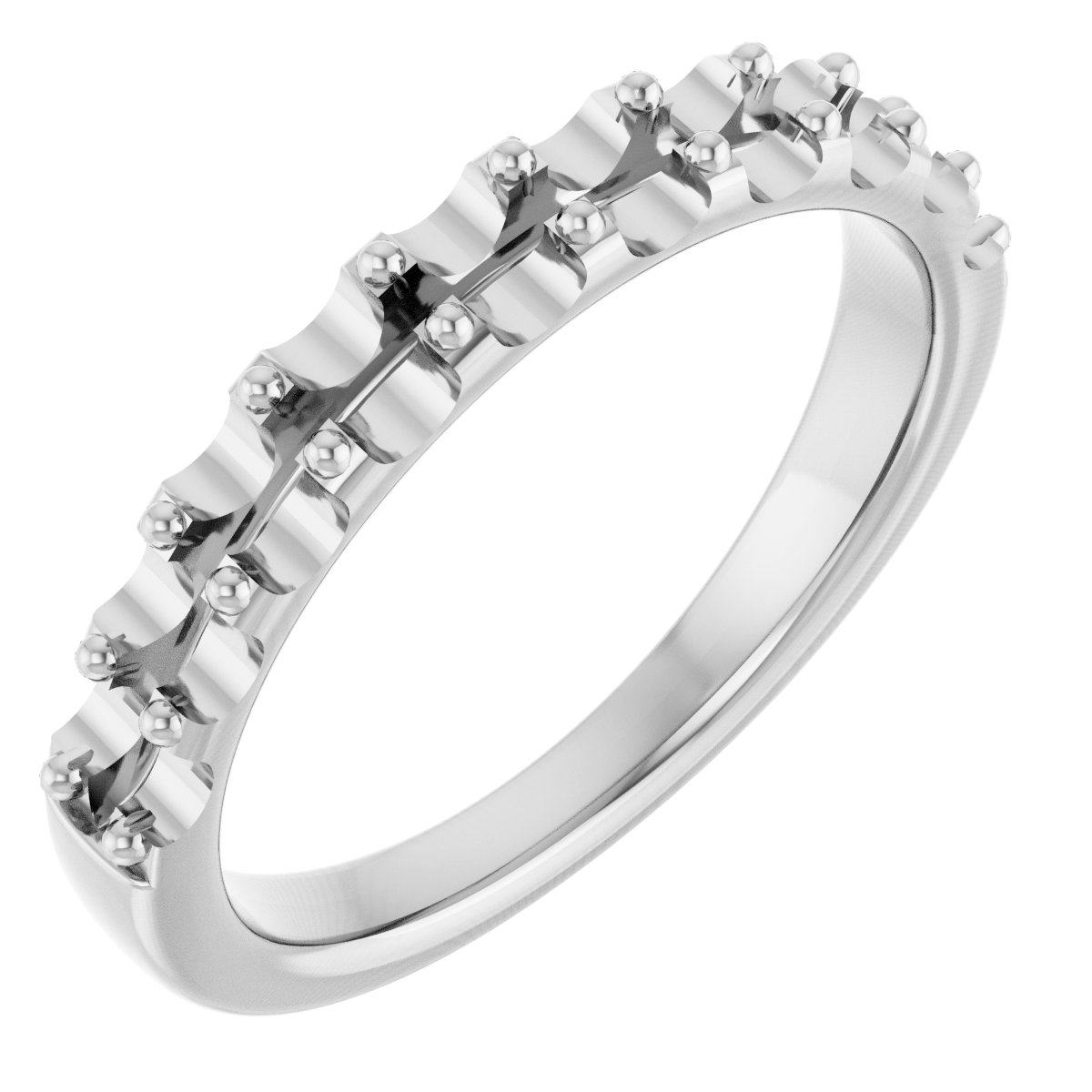 14K White 3/4 CTW Diamond Anniversary Band 