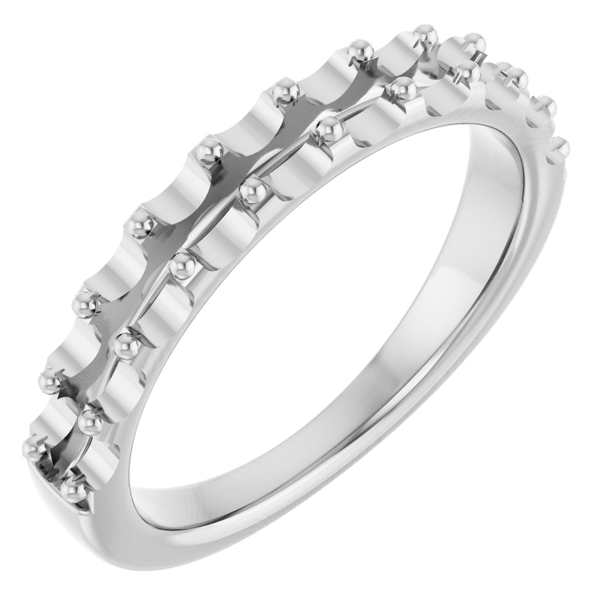 14K White 9/10 CTW Natural Diamond Anniversary Band