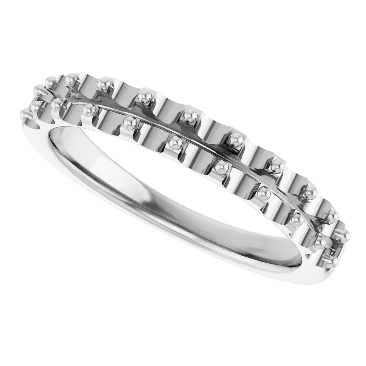 14K White 3/4 CTW Diamond Anniversary Band 