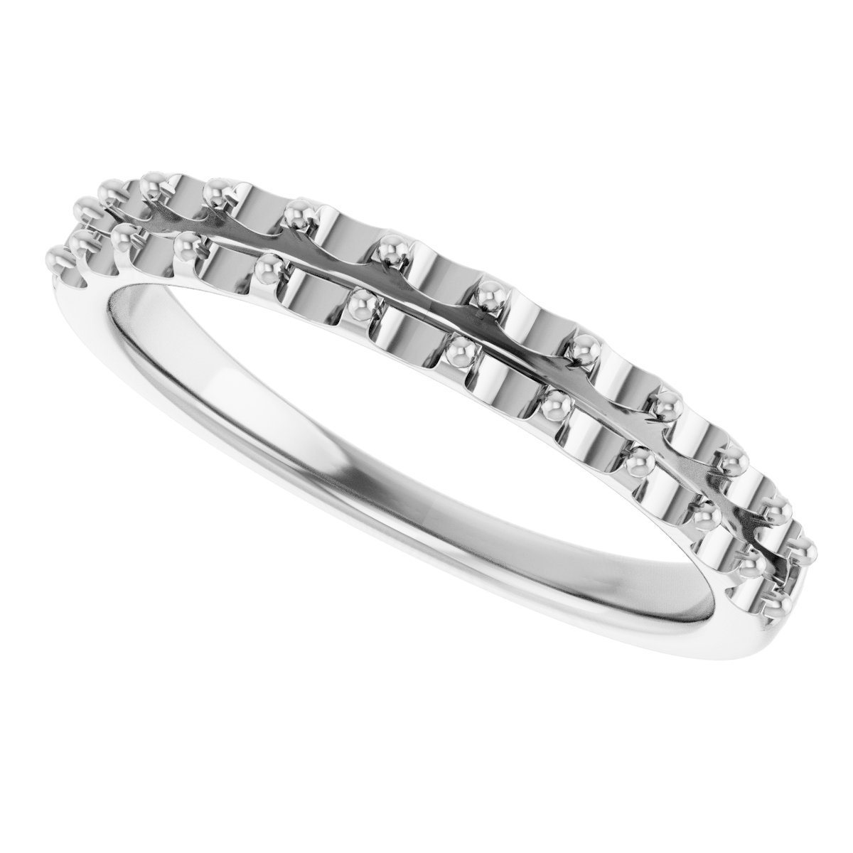 14K White 1/2 CTW Diamond Anniversary Band 