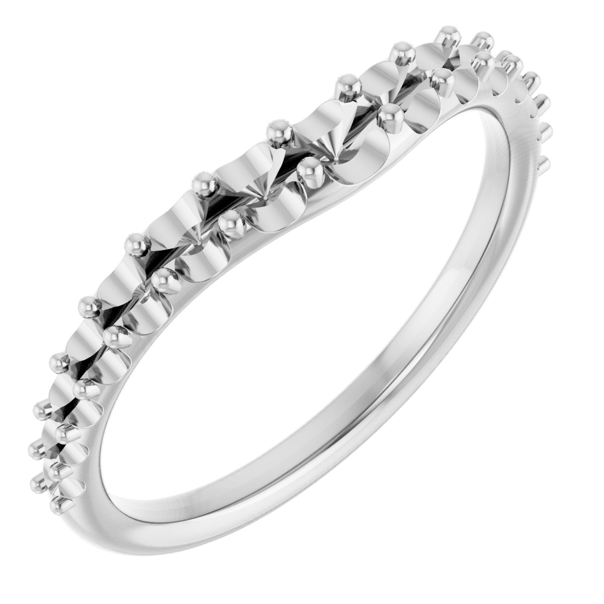 Platinum .50 CTW Diamond Contour Band Ref 15250924