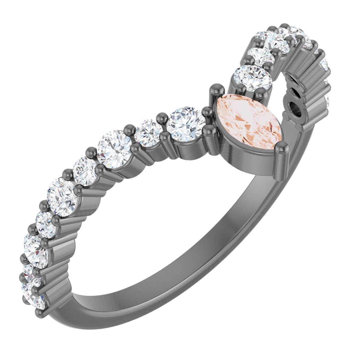 14K Rose .50 CTW Diamond V Ring Ref. 15250671