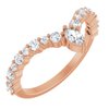 14K Rose .50 CTW Diamond V Ring Ref. 15250671