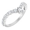 14K White .50 CTW Diamond V Ring Ref. 15250669