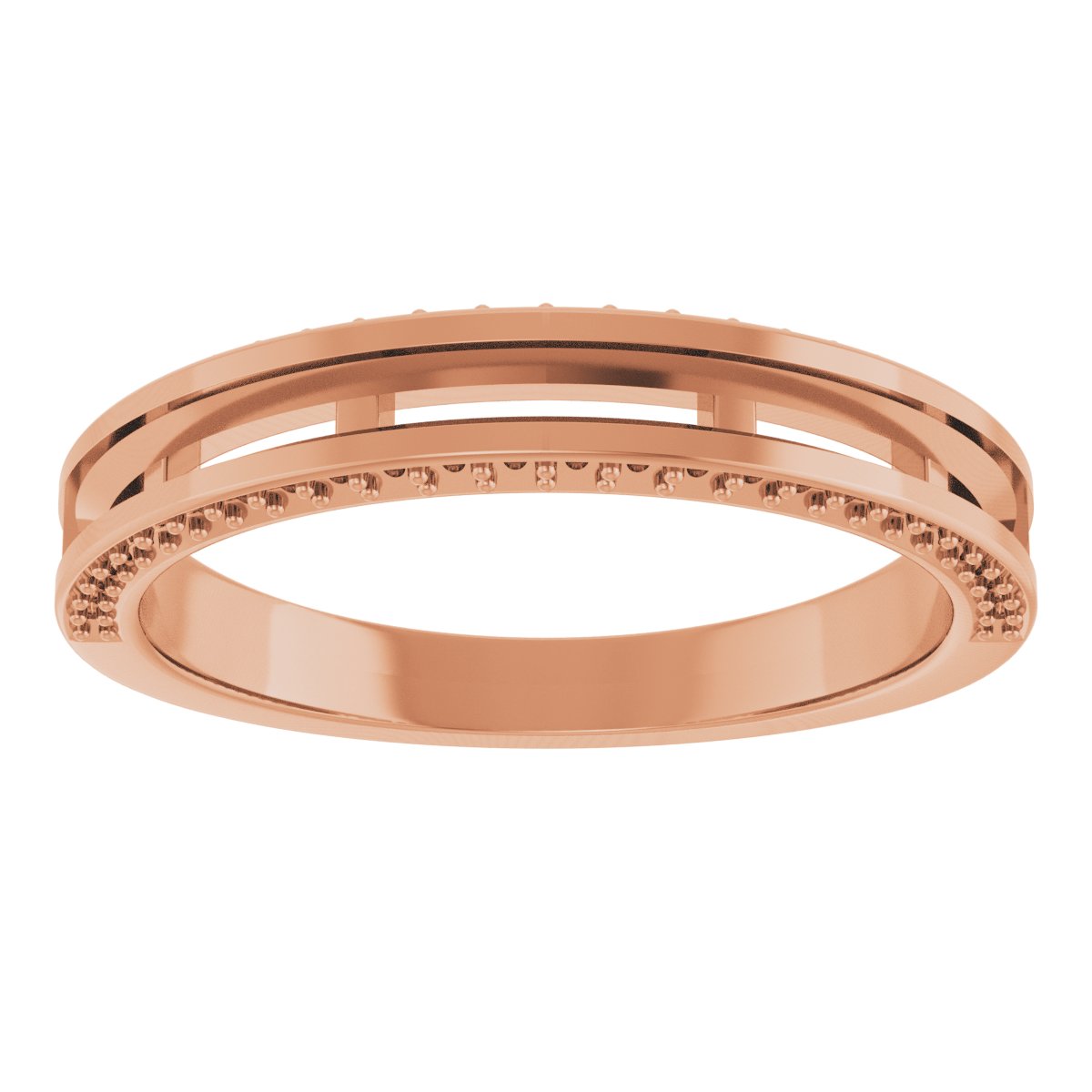 14K Rose 3/4 CTW Diamond Anniversary Band