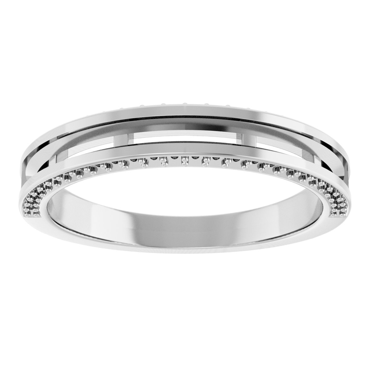 14K White 3/4 CTW Diamond Anniversary Band