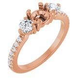Three-Stone Engagement Ring or Band 