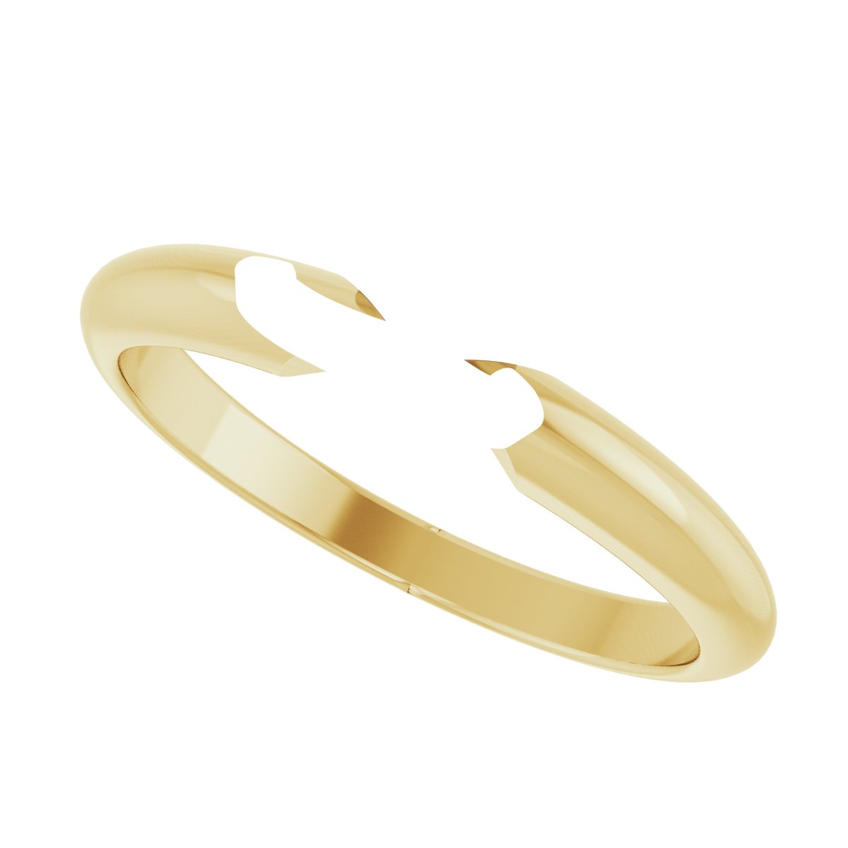 14K Yellow & Platinum 7.8-8.6 mm Round 6-Prong Heavy Solitaire Ring Mounting-5