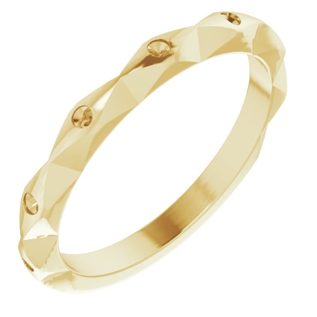 14K Yellow .08 CTW Natural Diamond Stackable Anniversary Band