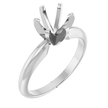 Platinum 6 Prong Heavy Shank Diamond Solitaire with Band .5 Carat Ref 881004