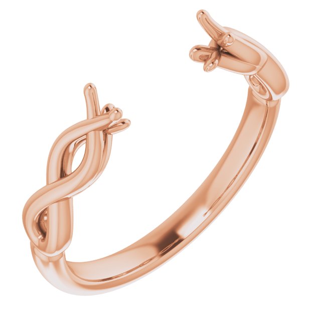 Cathedral-Style Infinity-Inspired Open Shank for Multi-Stone Setting
