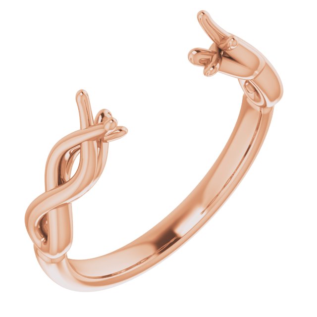 Cathedral-Style Infinity-Inspired Open Shank for Multi-Stone Setting