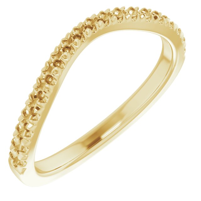 14K Yellow 1/4 CTW Diamond French-Set Matching Band