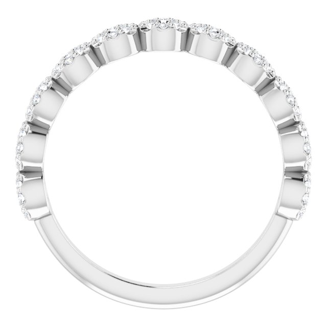 14K White 1/4 CTW Diamond Circle Ring