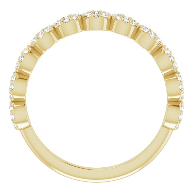 14K Yellow 1/4 CTW Diamond Circle Ring