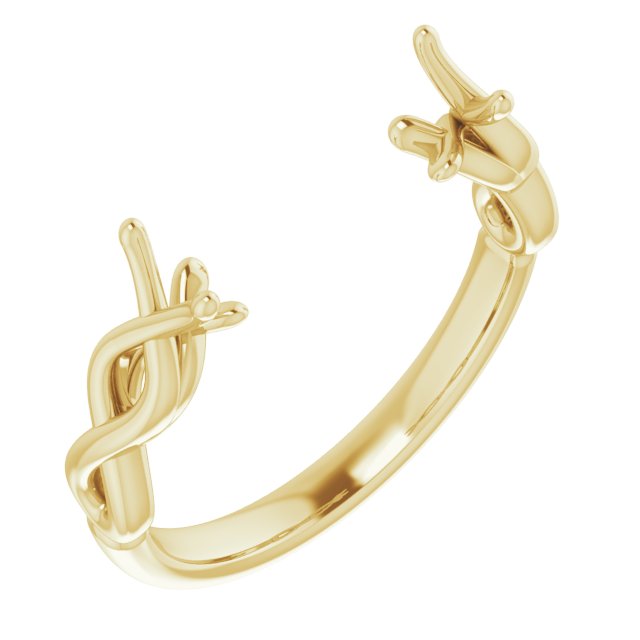 Cathedral-Style Infinity-Inspired Open Shank for Multi-Stone Setting