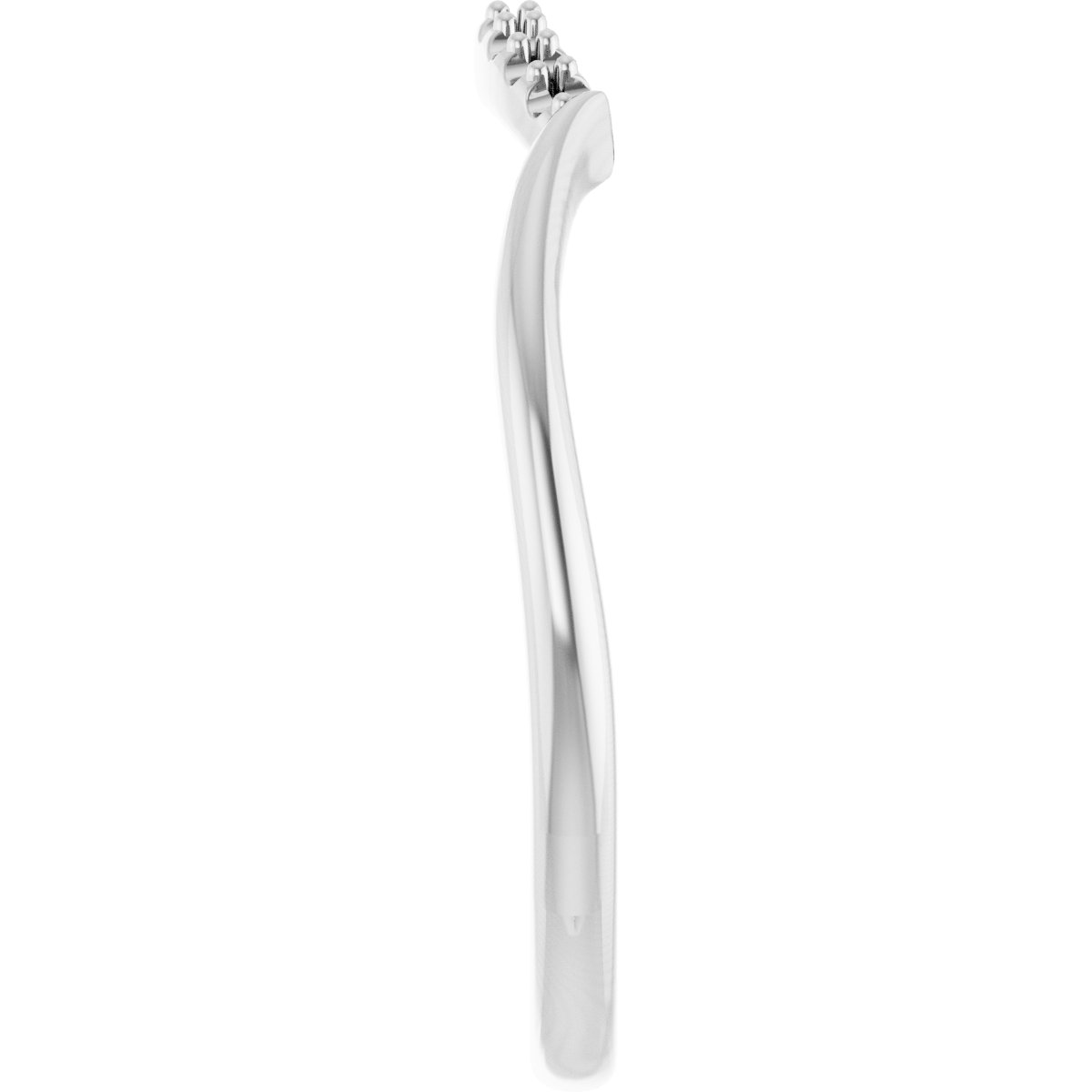 14K White .06 CTW Natural Diamond Matching Band  -4