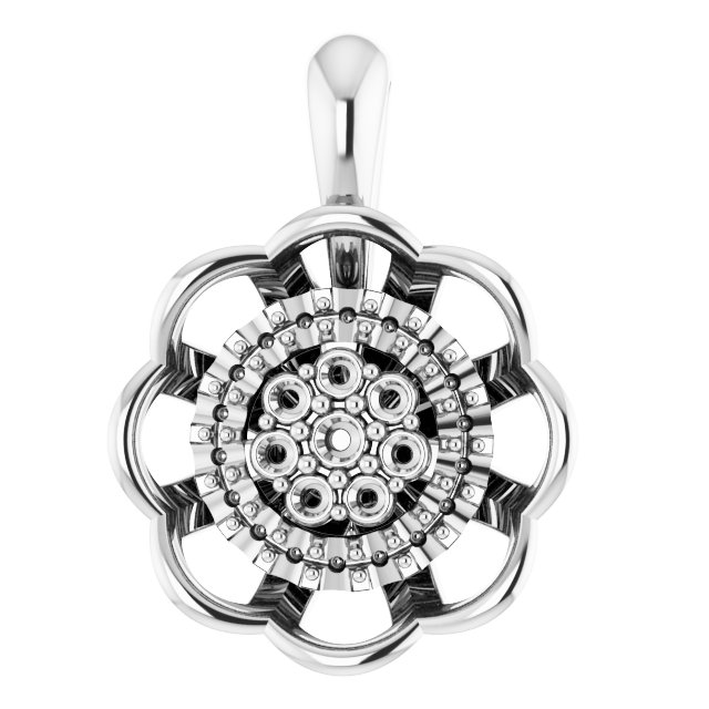 Halo-Style Cluster Necklace or Pendant
