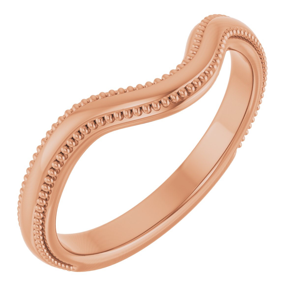 14K Rose Vintage-Inspired Matching Band