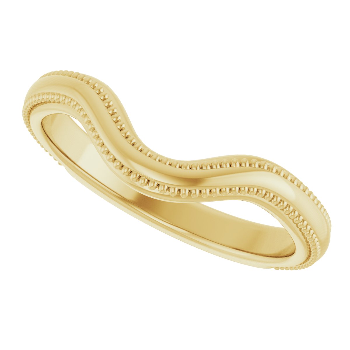 14K Yellow Vintage-Inspired Matching Band