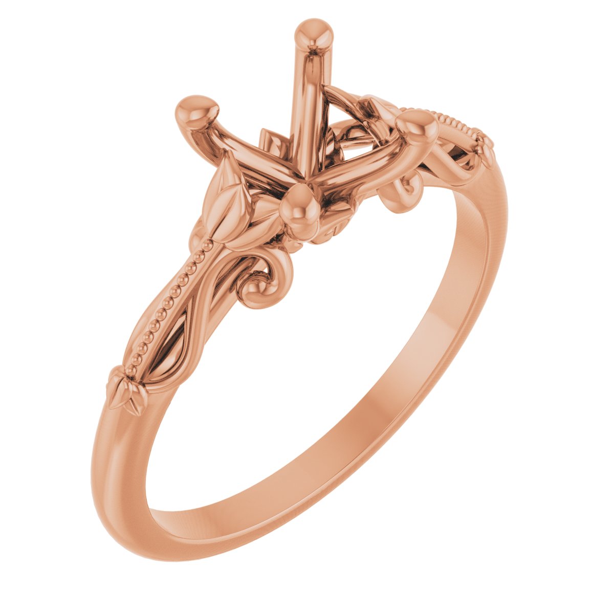 Solitaire Sculptural Engagement Ring or Band