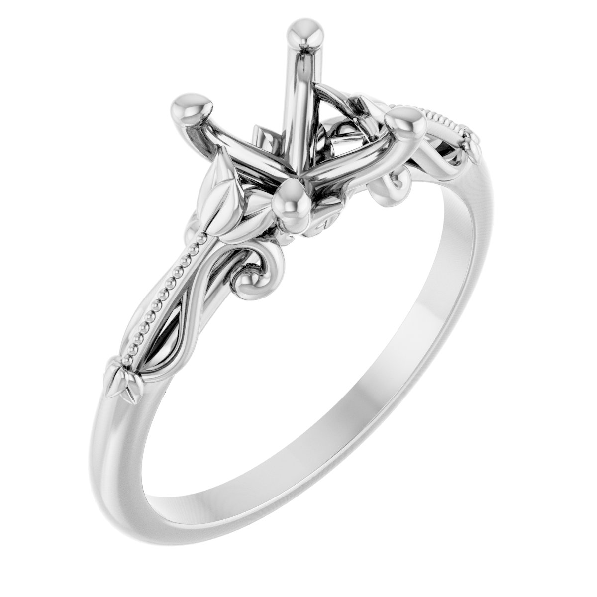 Solitaire Sculptural Engagement Ring or Band