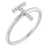 Sterling Silver .06 CTW Diamond Initial T Ring Ref. 15158650
