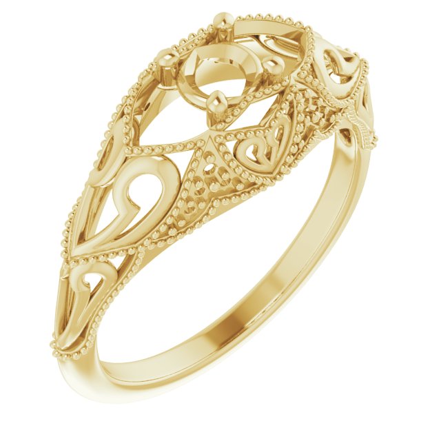 Accented Vintage-Inspired Engagement Ring or Band