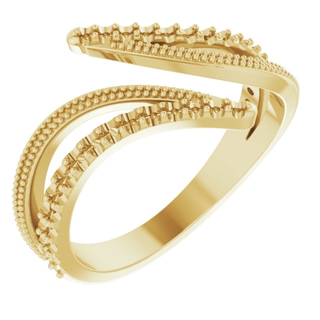 14K Yellow 1/4 CTW Diamond Bypass Ring