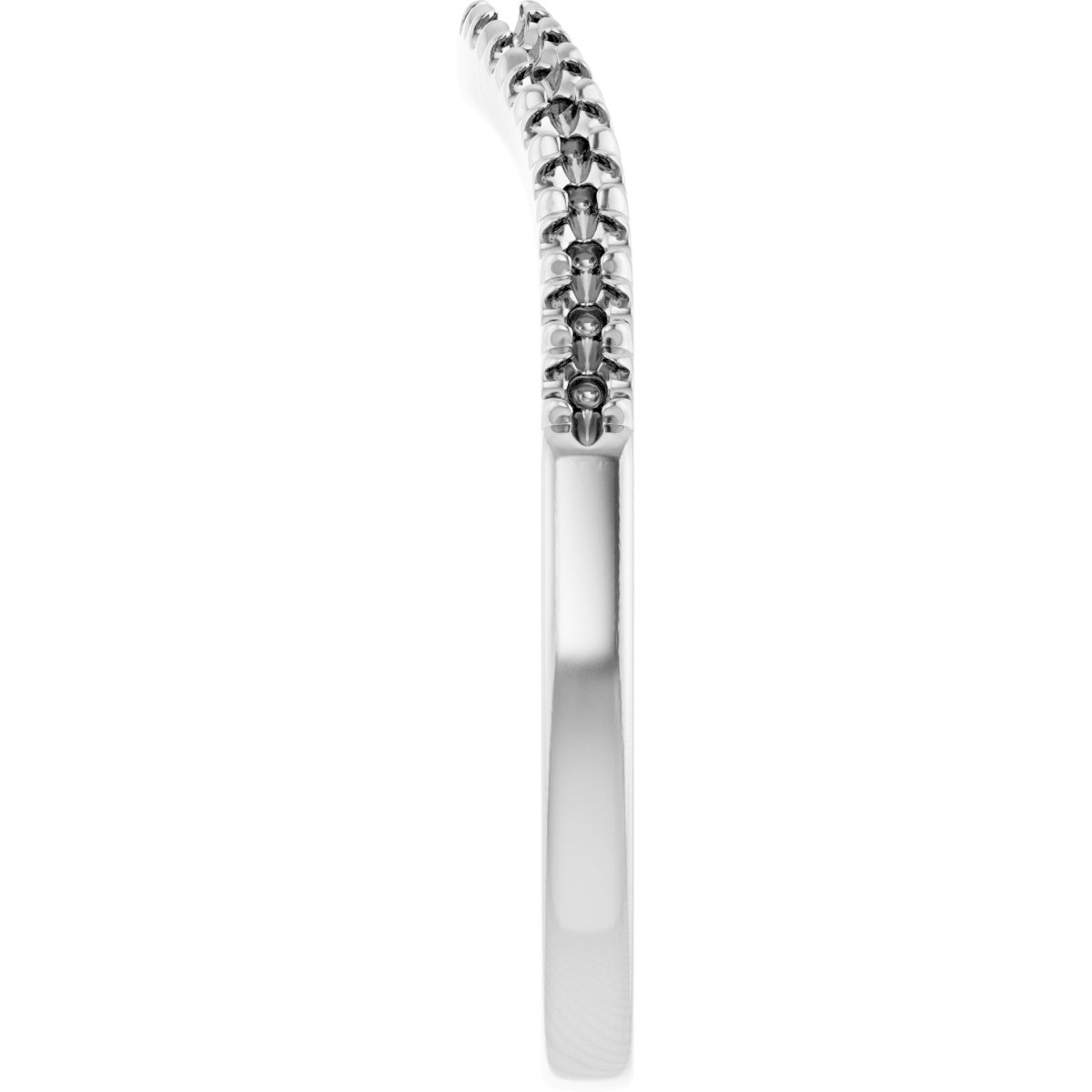 14K White Gold 1/4 CTW Natural Diamond French-Set Matching Band