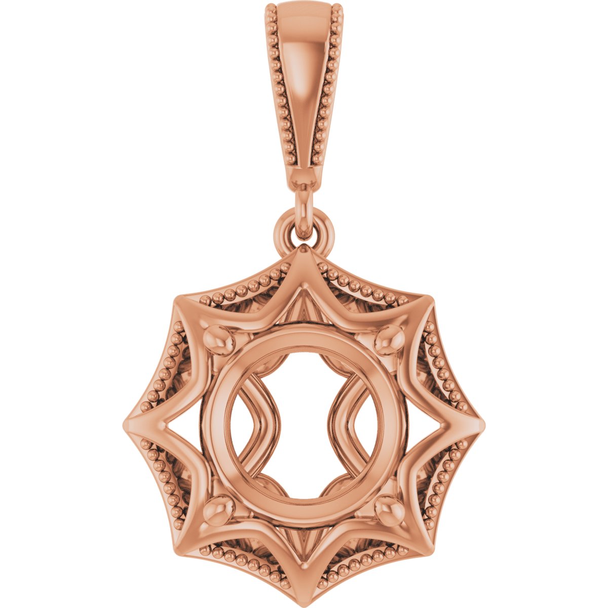 Beaded Solitaire Pendant