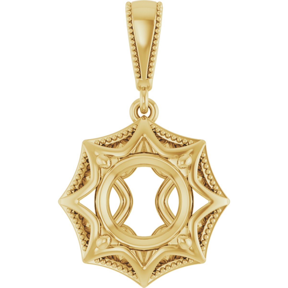 Beaded Solitaire Pendant