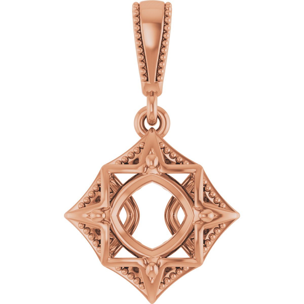Beaded Solitaire Pendant