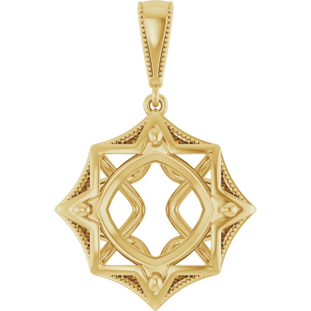 Beaded Solitaire Pendant