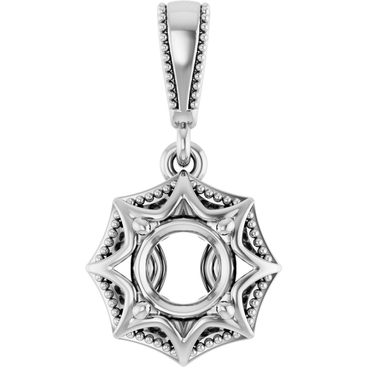 Beaded Solitaire Pendant