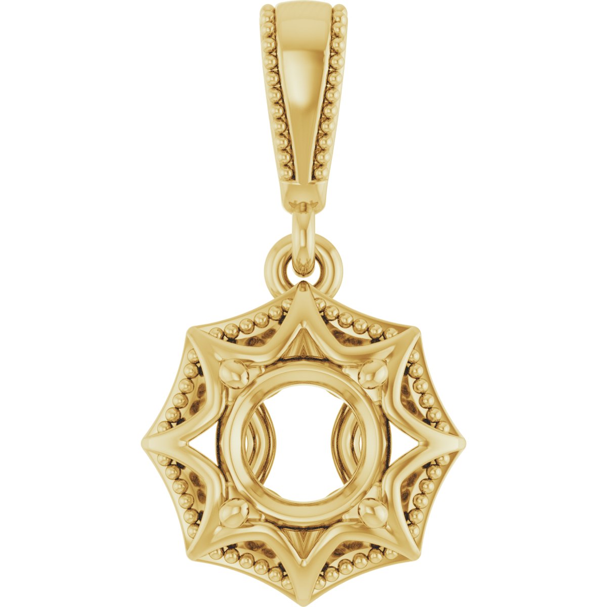 Beaded Solitaire Pendant