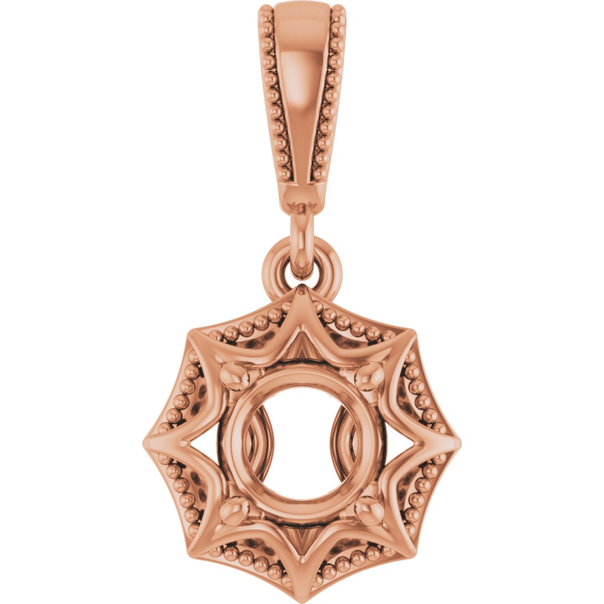 Beaded Solitaire Pendant