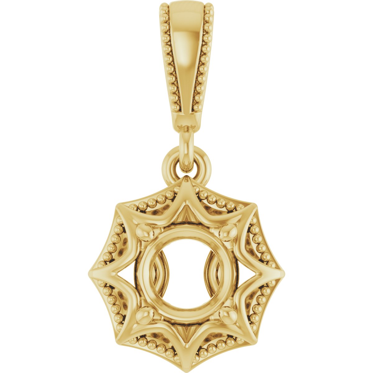 Beaded Solitaire Pendant